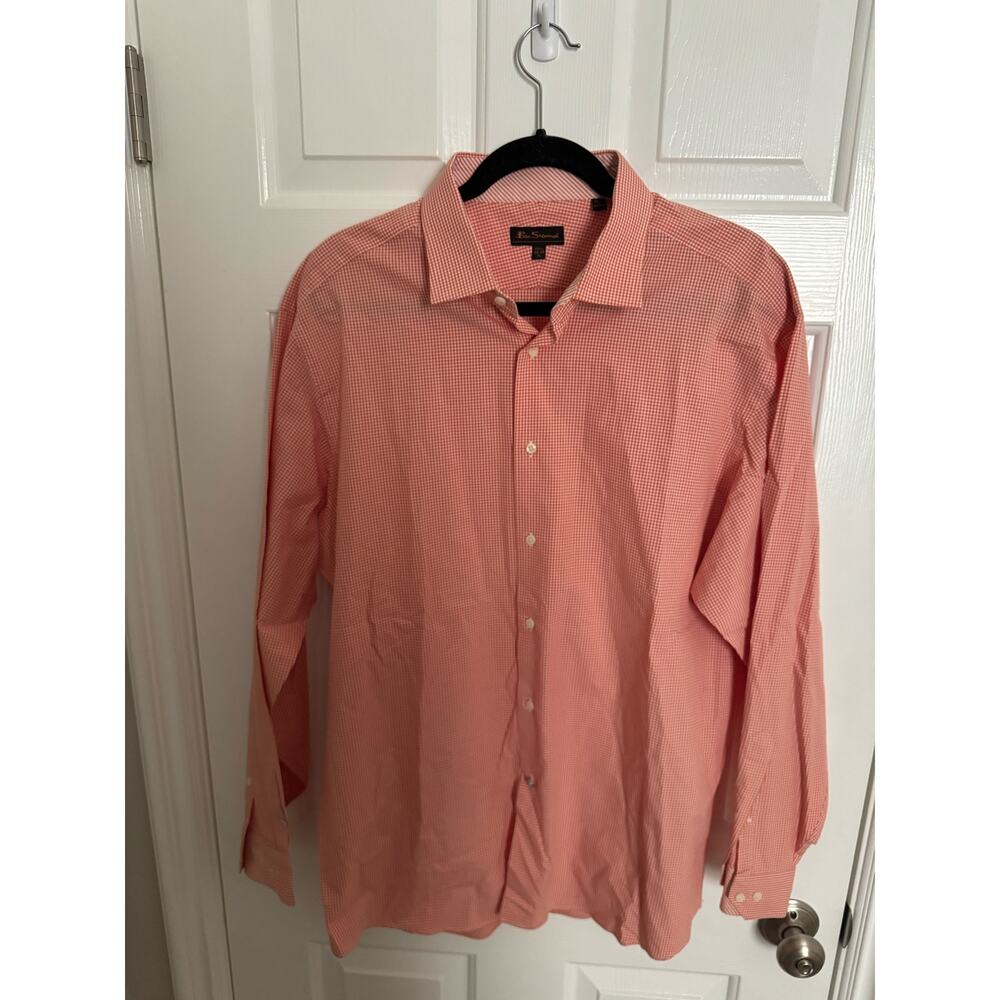 BEN SHERMAN Long Sleeve Gingham Shirt Size XL